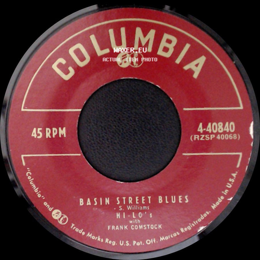 Hi-Lo's With Frank Comstock - Basin Street Blues / Life Is Just A Bowl Of Cherries side A
