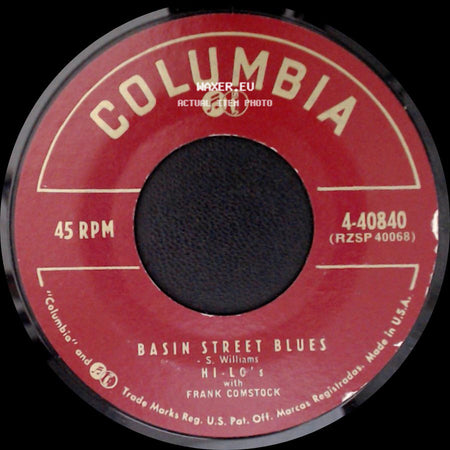 Hi-Lo's With Frank Comstock - Basin Street Blues / Life Is Just A Bowl Of Cherries side A