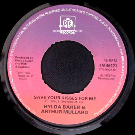 Hylda Baker & Arthur Mullard - You're The One That I Want / Save Your Kisses For Me side B