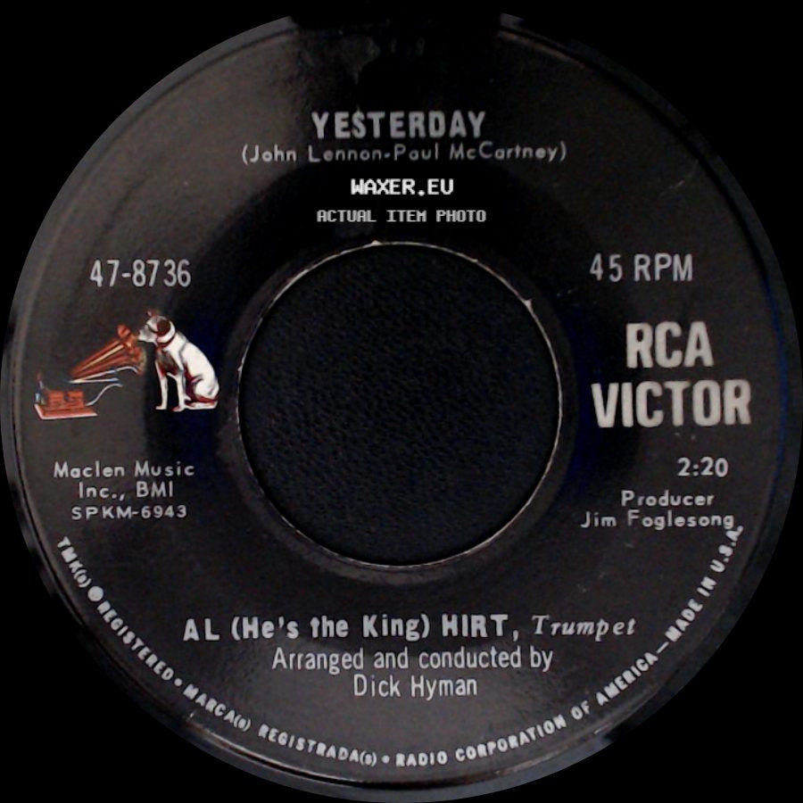 Al (He's The King) Hirt - Yesterday / The Arena side A