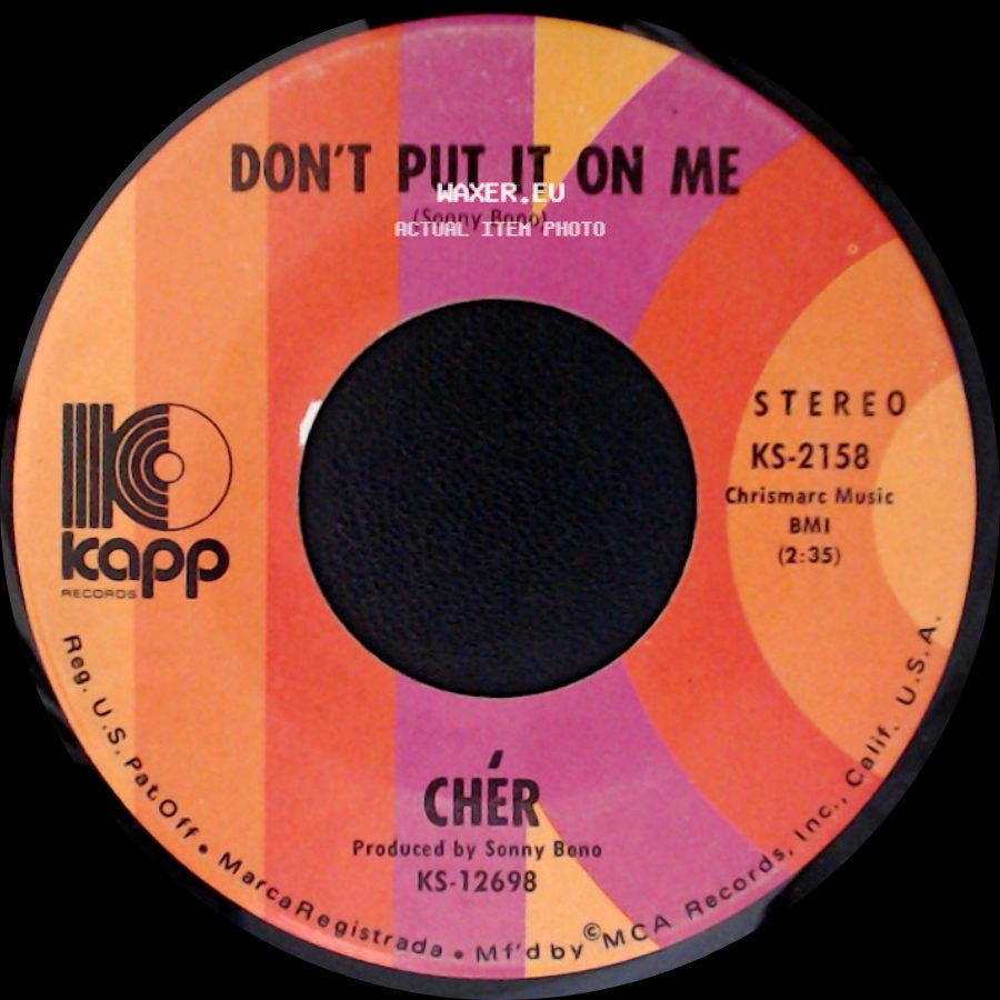 Chér - The Way Of Love / Don't Put It On Me side B