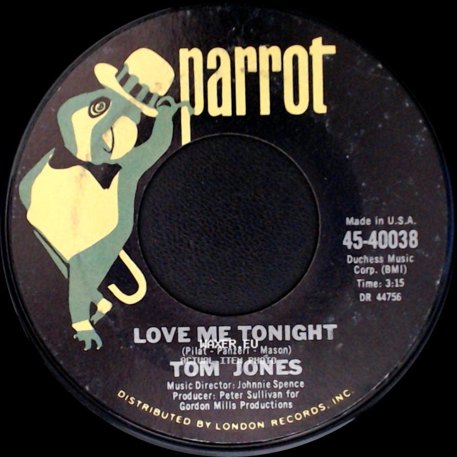 Tom Jones - Love Me Tonight / Hide And Seek side A