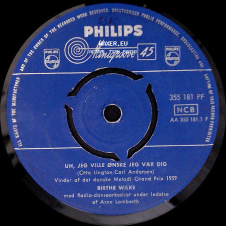Birthe Wilke - Uh, Jeg Ville Ønske Jeg Var Dig / Augustin side A