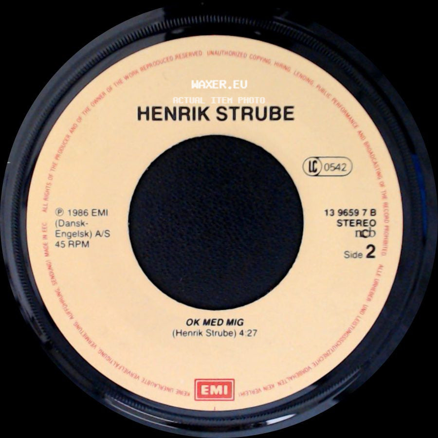 Henrik Strube - Kølige Tider / Ok Med Mig side B