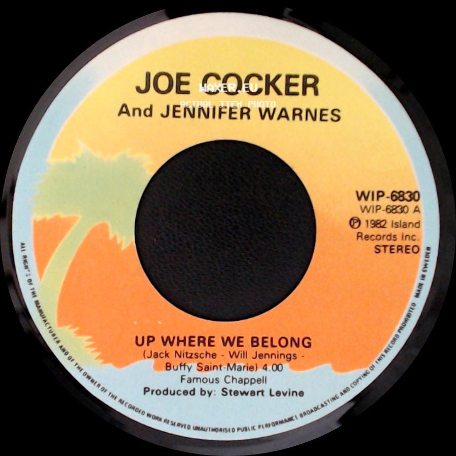 Joe Cocker And Jennifer Warnes / Joe Cocker - Up Where We Belong / Sweet Little Woman side A