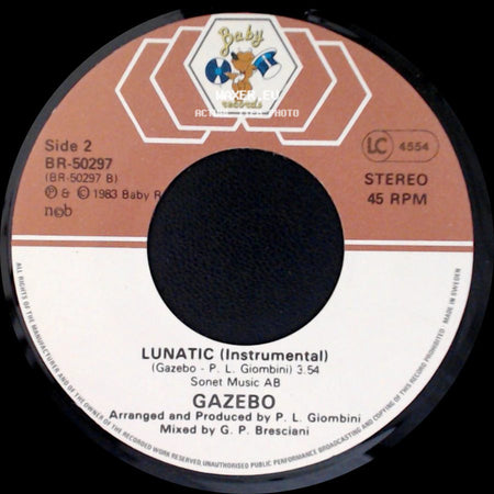 Gazebo - Lunatic / Lunatic (Instrumental) side B