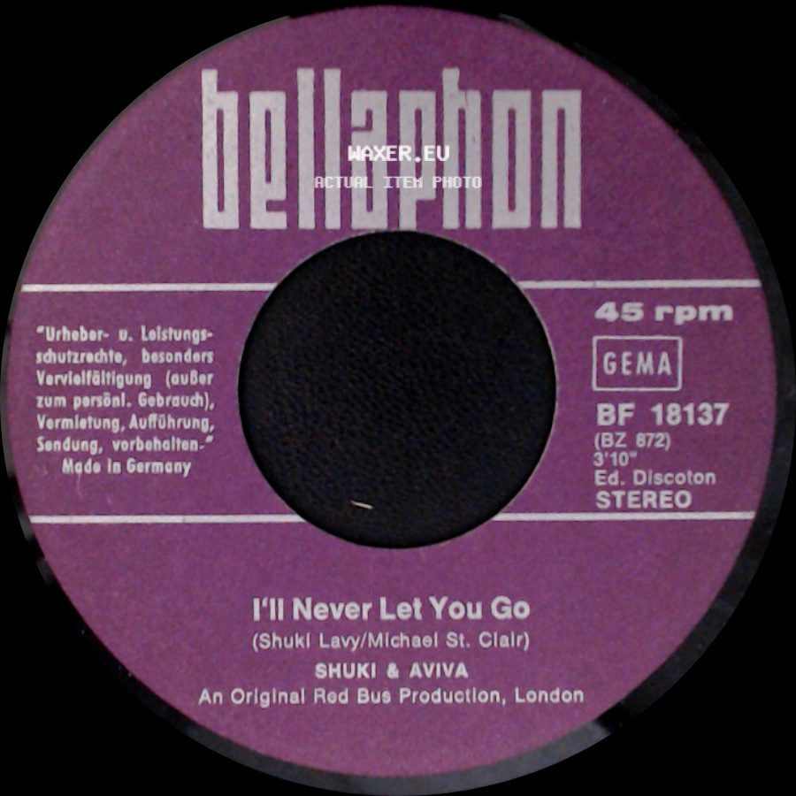 Shuki & Aviva - I'll Never Let You Go / Signorina Concertina side A