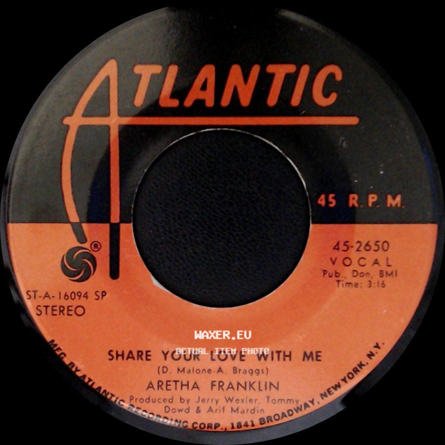 Aretha Franklin - Pledging My Love / The Clock / Share Your Love With Me side B