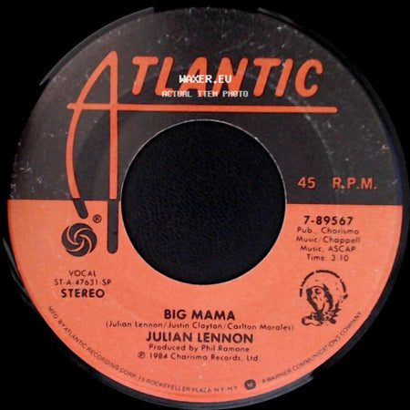 Julian Lennon - Big Mama / Say You're Wrong side A