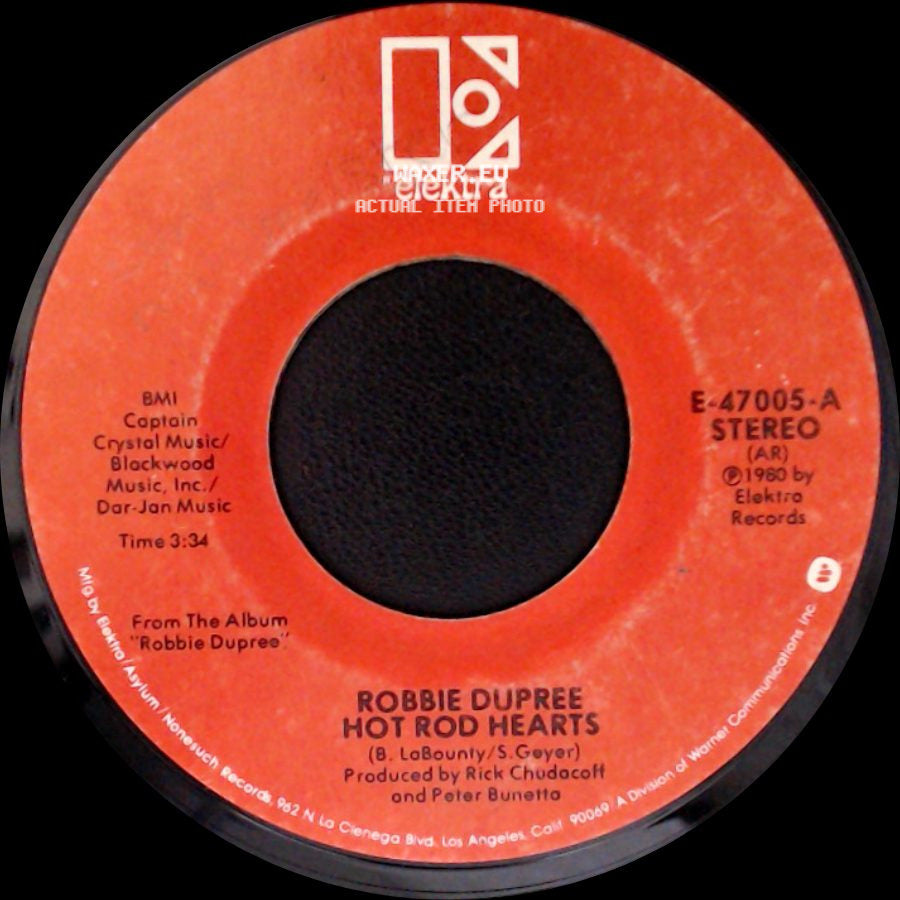 Robbie Dupree - Love Is A Mystery / Hot Rod Hearts side B