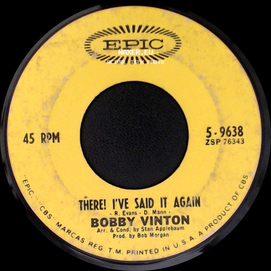 Bobby Vinton - There! I've Said It Again / The Girl With The Bow In Her Hair side A
