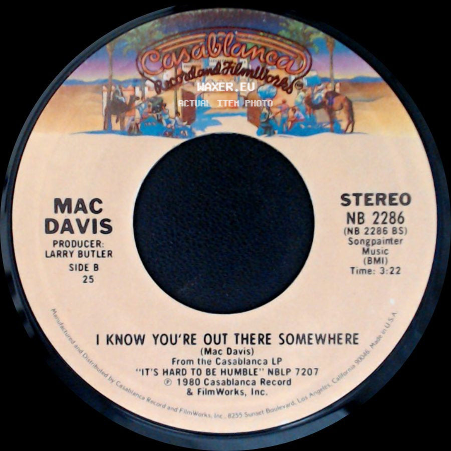 Mac Davis - Let's Keep It That Way / I Know You're Out There Somewhere side B