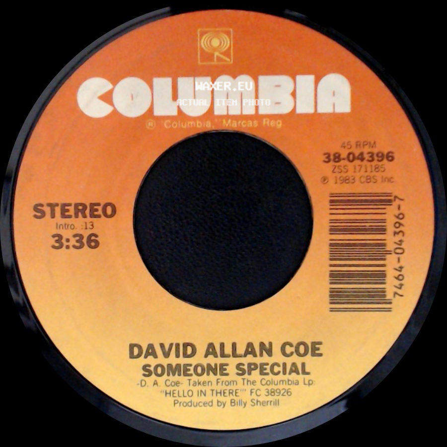 David Allan Coe - Someone Special / Mona Lisa Lost Her Smile side A