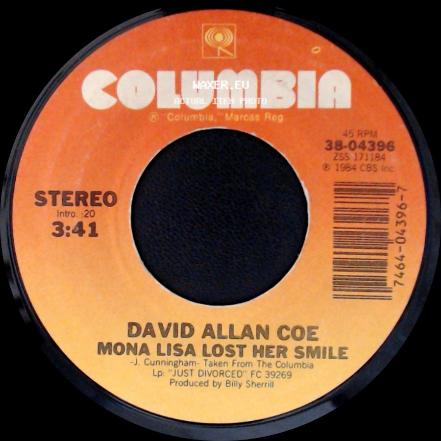 David Allan Coe - Someone Special / Mona Lisa Lost Her Smile side B