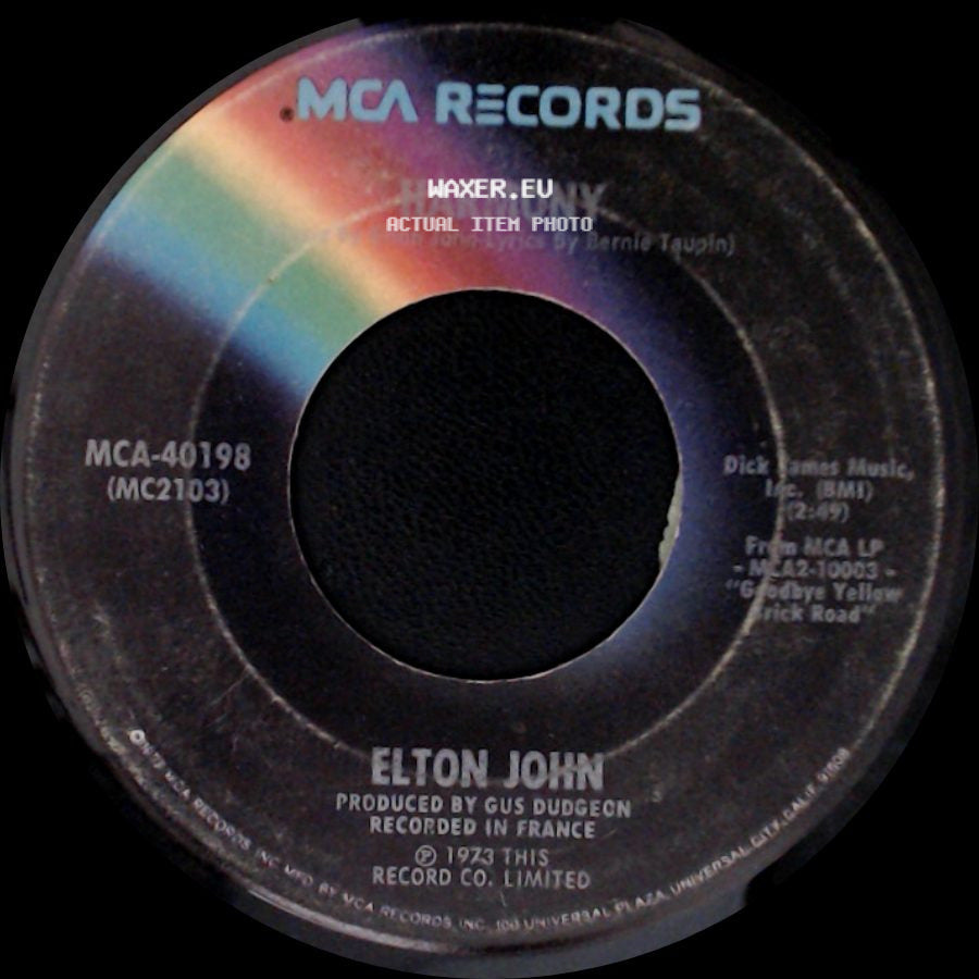 Elton John - Bennie And The Jets / Harmony side B