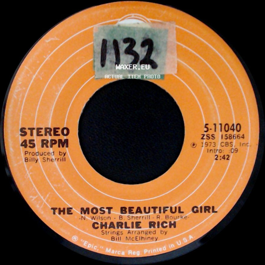 Charlie Rich - I Feel Like Going Home / The Most Beautiful Girl side B