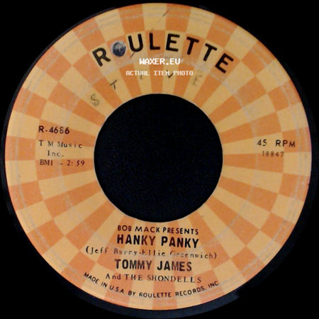 Tommy James And The Shondells - Hanky Panky / Thunderbolt side A