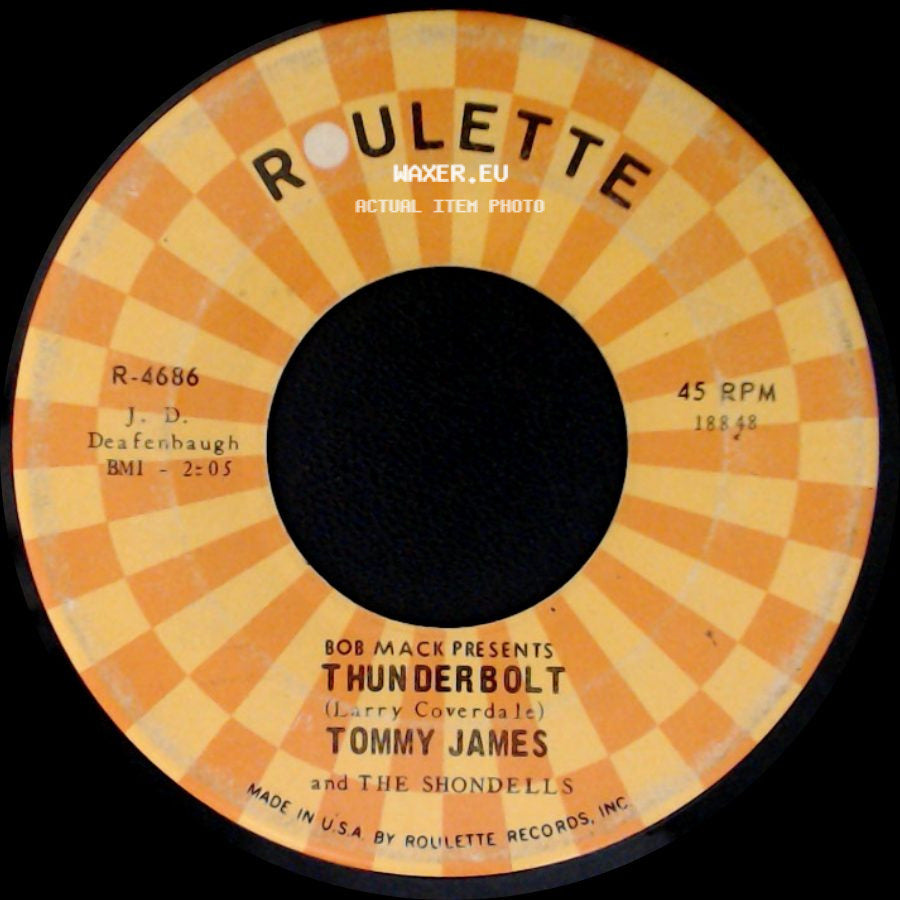 Tommy James And The Shondells - Hanky Panky / Thunderbolt side B