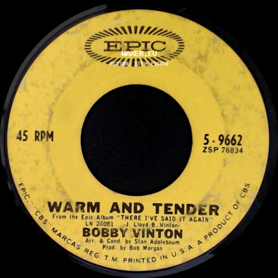 Bobby Vinton - Warm And Tender / My Heart Belongs To Only You side A
