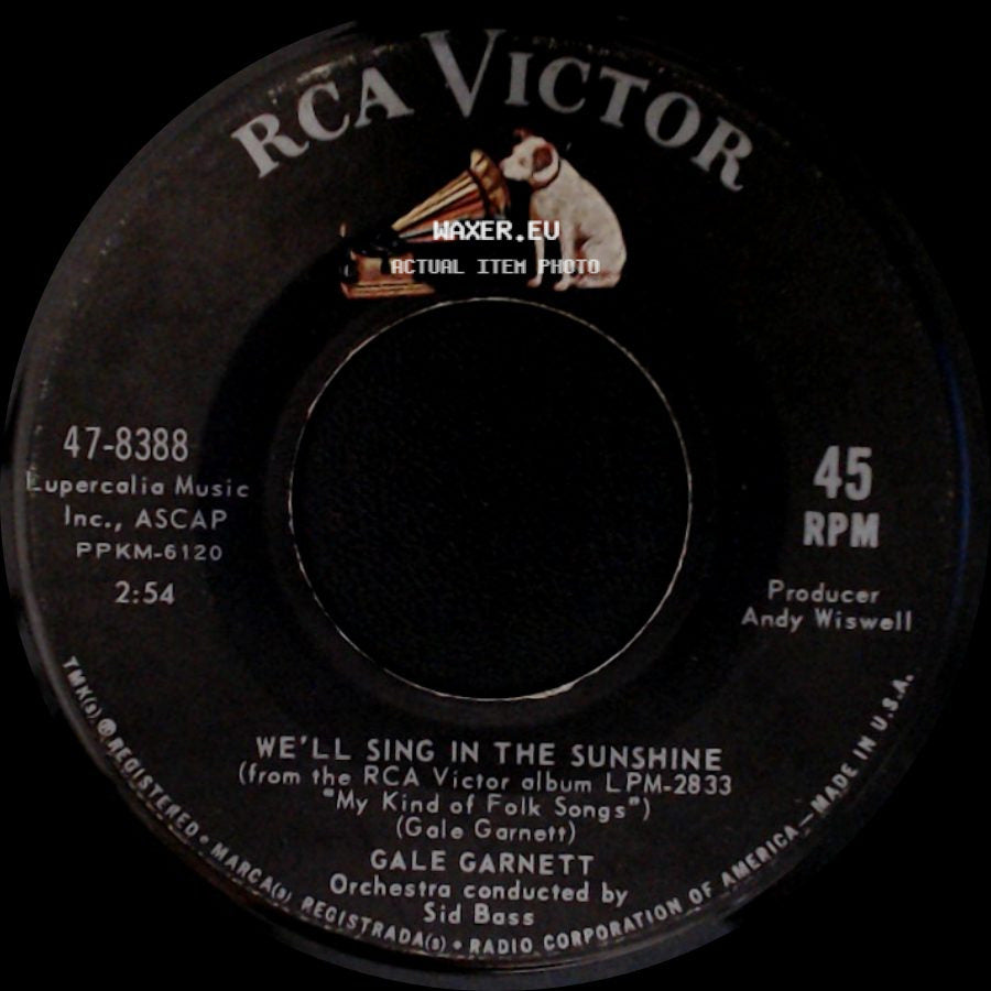 Gale Garnett - We'll Sing In The Sunshine / Prism Song side A