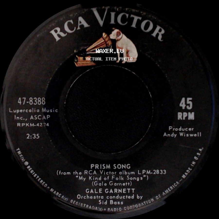 Gale Garnett - We'll Sing In The Sunshine / Prism Song side B