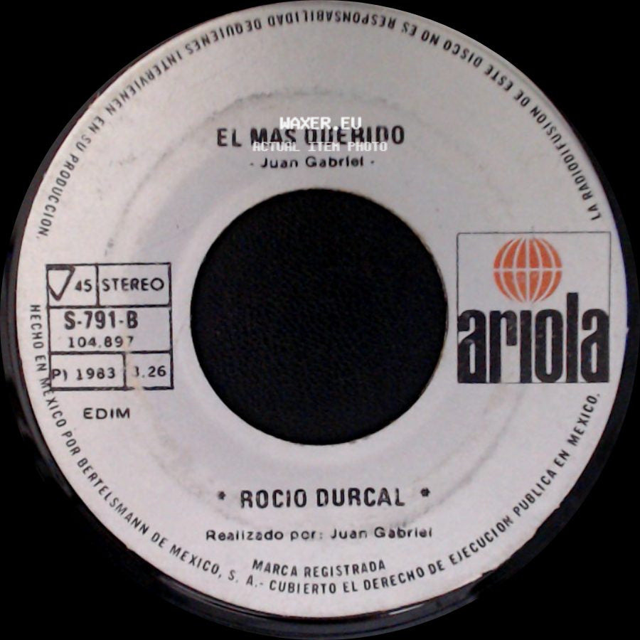 Rocio Durcal - Tenias Que Ser Tan Cruel / El Mas Querido side B