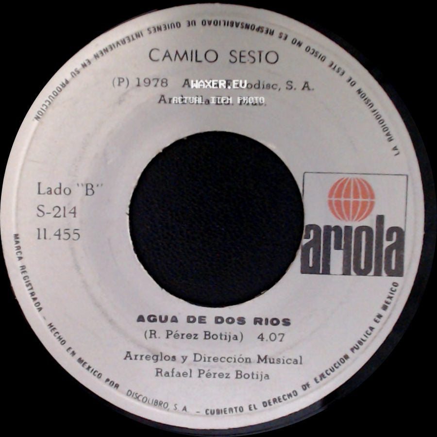 Camilo Sesto - Vivir Asi Es Morir De Amor / Agua De Dos Rios side B