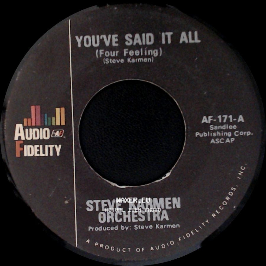 Steve Karmen Orchestra - You've Said It All / You've Said It All (Tuba Version) side A