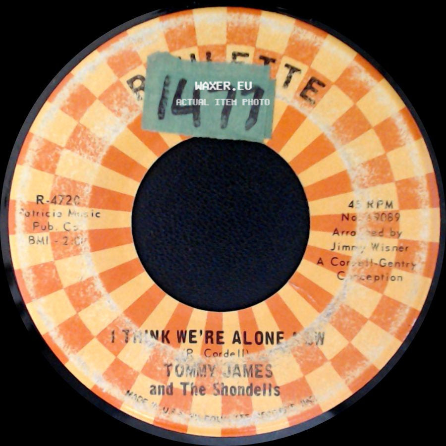 Tommy James And The Shondells - I Think We're Alone Now / Gone Gone Gone side A