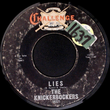 The Knickerbockers - Lies / The Coming Generation side A