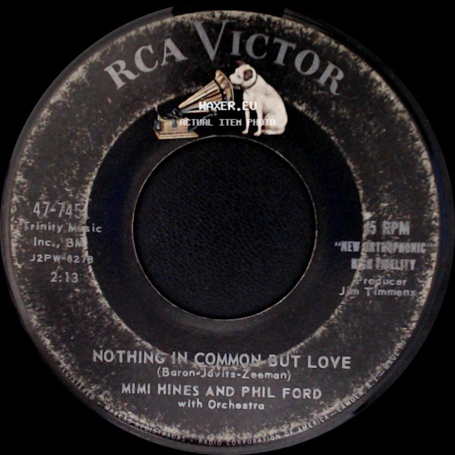 Mimi Hines And Phil Ford / Mimi Hines - Nothing In Common But Love / There Was You side A