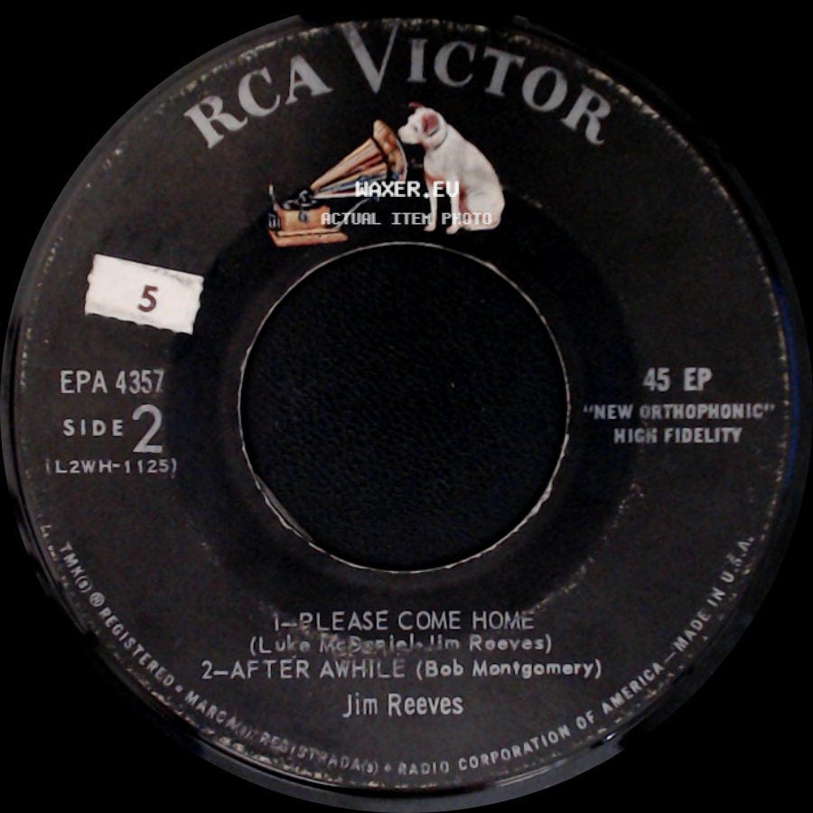 Jim Reeves - He'll Have To Go / Please Come Home / After Awhile side B