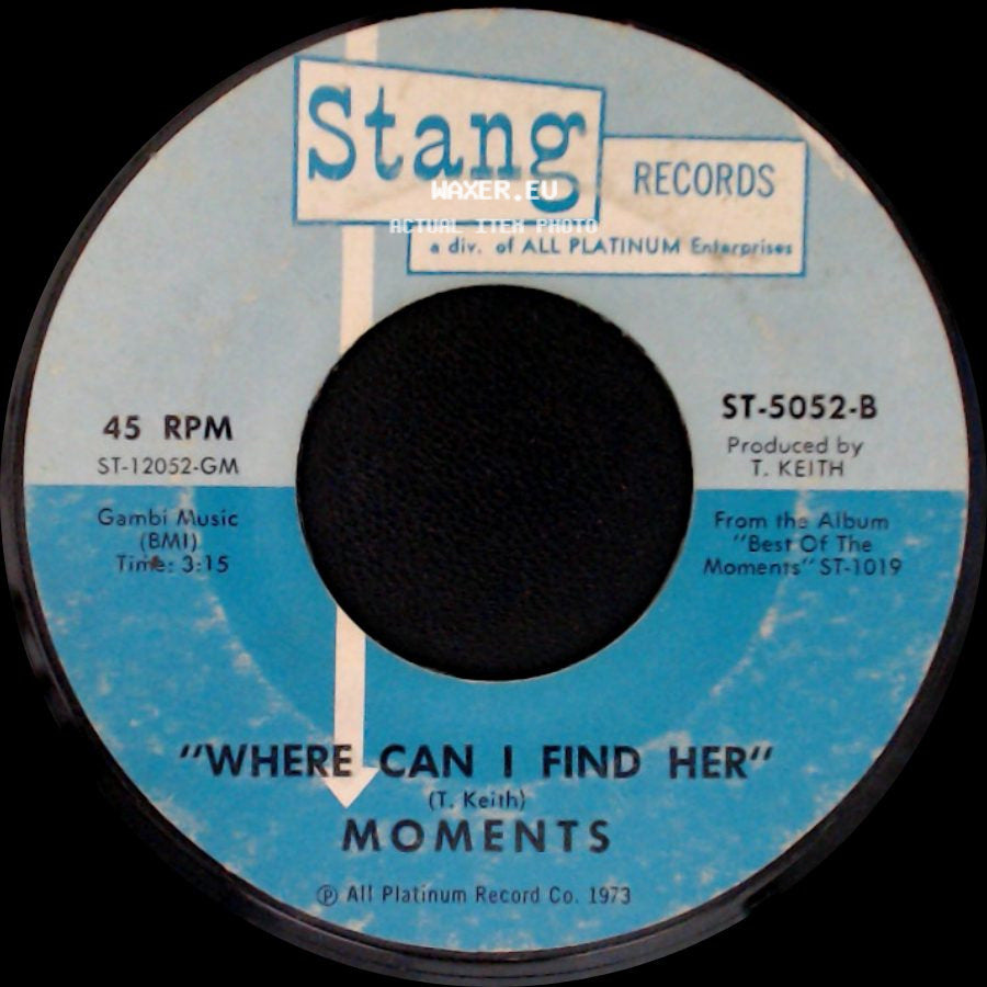 Moments - Sexy Mama / Where Can I Find Her side B