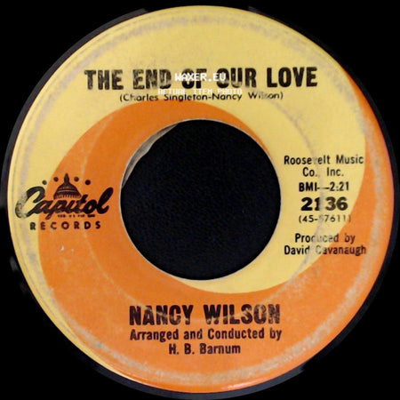 Nancy Wilson - Face It Girl, It's Over / The End Of Our Love side B