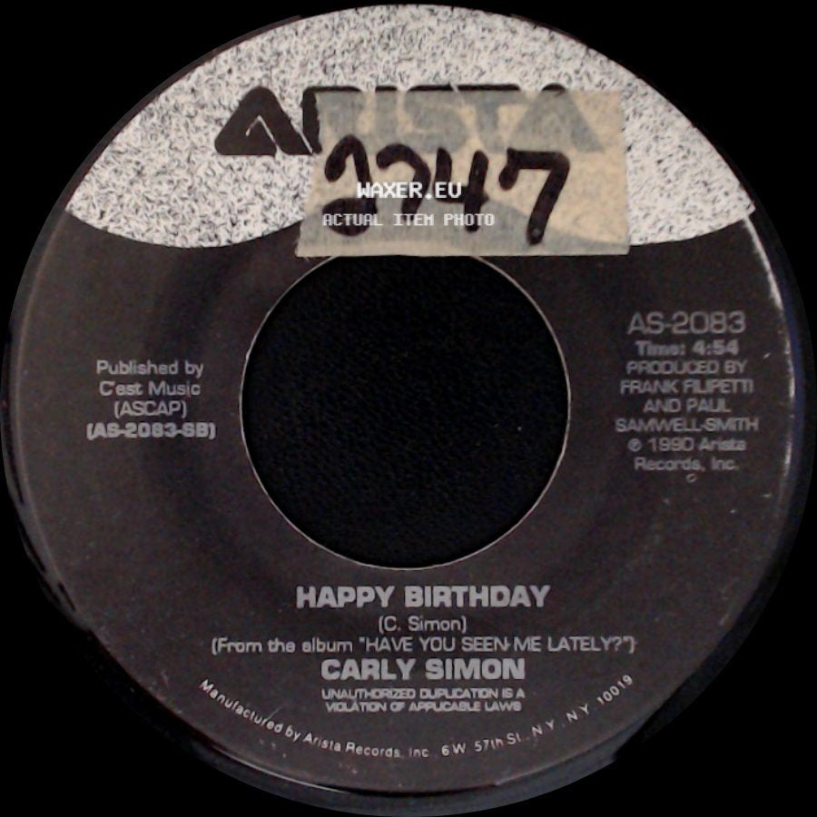 Carly Simon - Happy Birthday / Better Not Tell Her side A