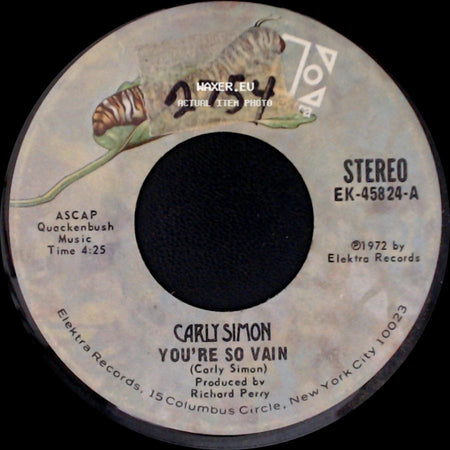 Carly Simon - His Friends Are More Than Fond Of Robin / You're So Vain side B
