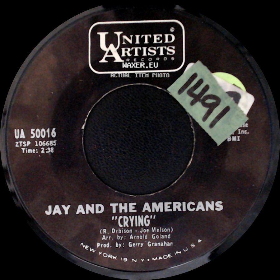 Jay And The Americans - I Don't Need A Friend / Crying side B