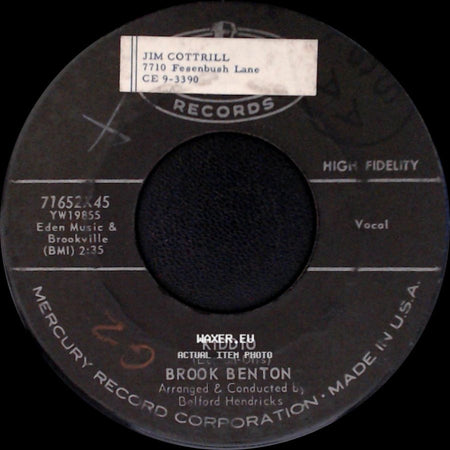 Brook Benton - The Same One / Kiddio side B