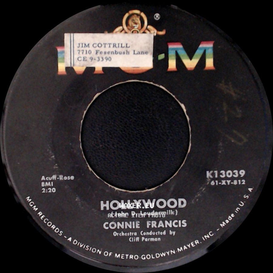 Connie Francis - (He's My) Dreamboat / Hollywood side B