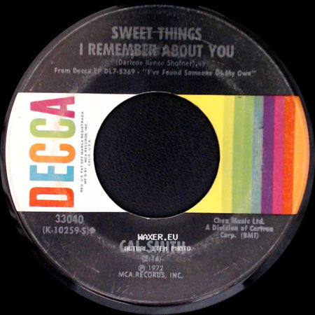 Cal Smith - The Lord Knows I'm Drinking / Sweet Things I Remember About You side B