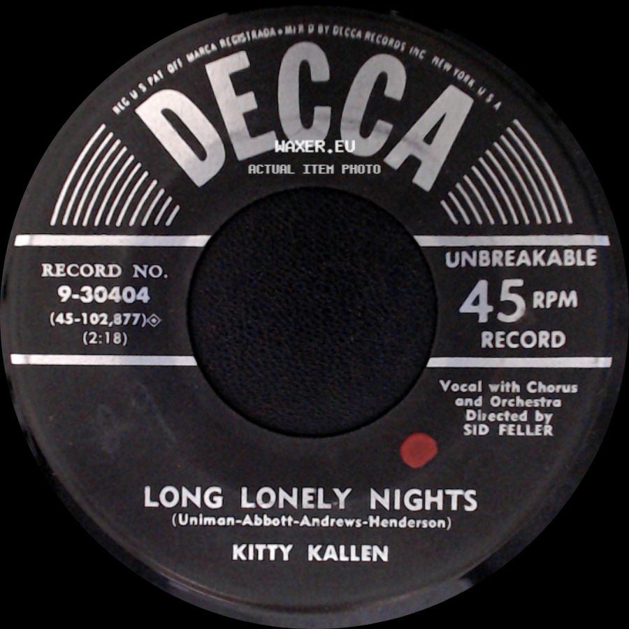 Kitty Kallen - Long Lonely Nights / Lasting Love side A