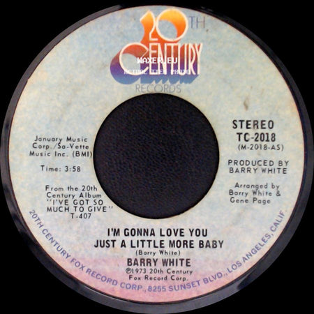 Barry White - I'm Gonna Love You Just A Little More Baby / Just A Little More Baby side A
