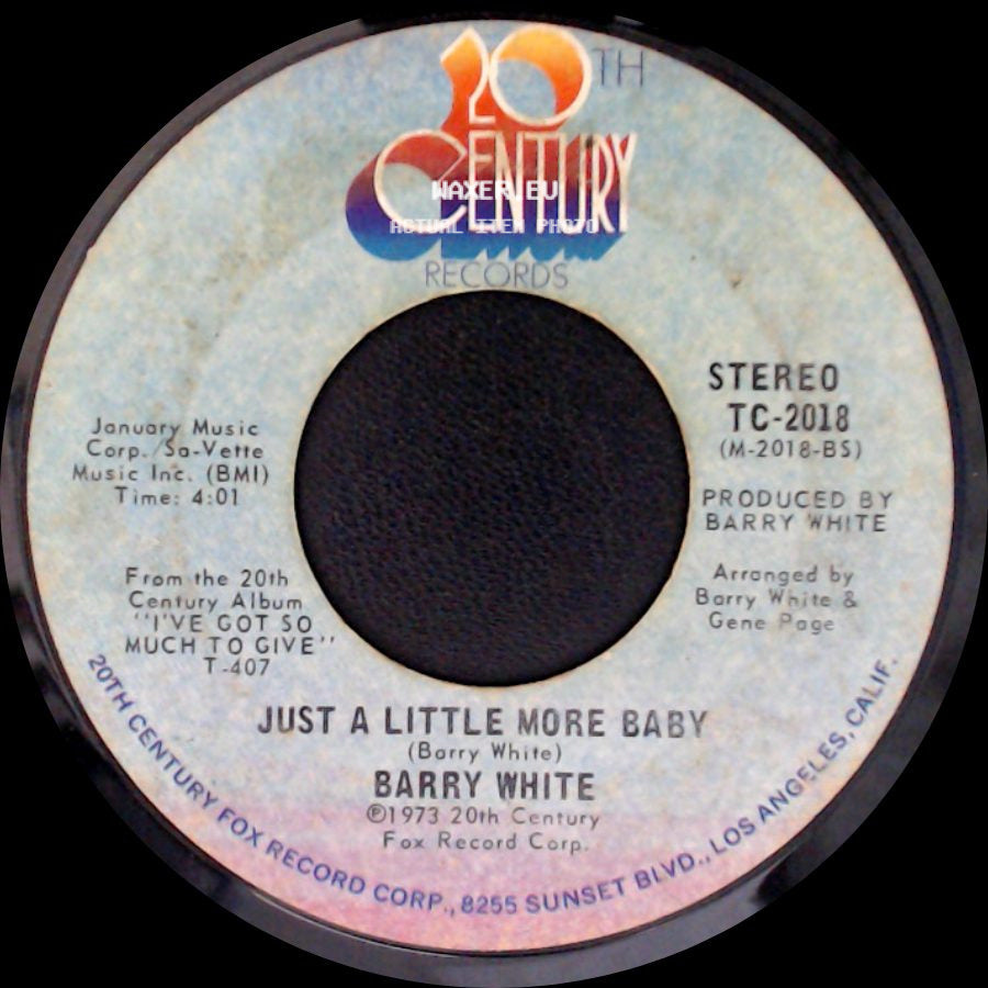 Barry White - I'm Gonna Love You Just A Little More Baby / Just A Little More Baby side B