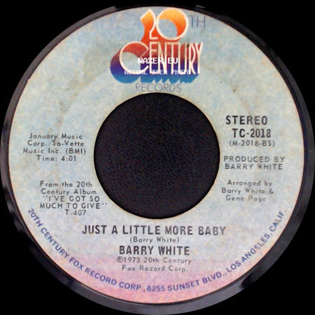 Barry White - I'm Gonna Love You Just A Little More Baby / Just A Little More Baby side B