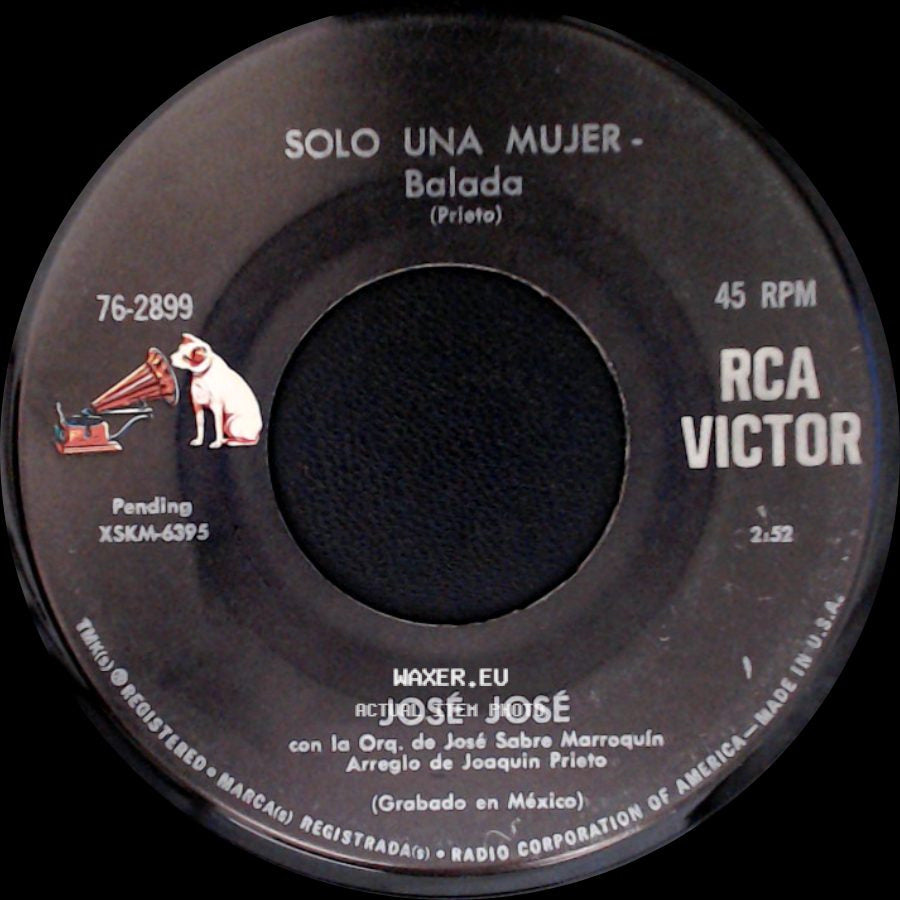 José José - Sin Ella (Without Her) / Solo Una Mujer - Balada (Prieto) side B