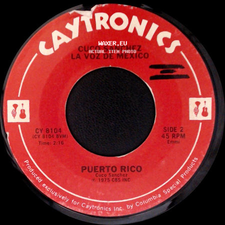 Cuco Sanchez La Voz De Mexico / Cuco Sanchez - Vencida / Puerto Rico side B