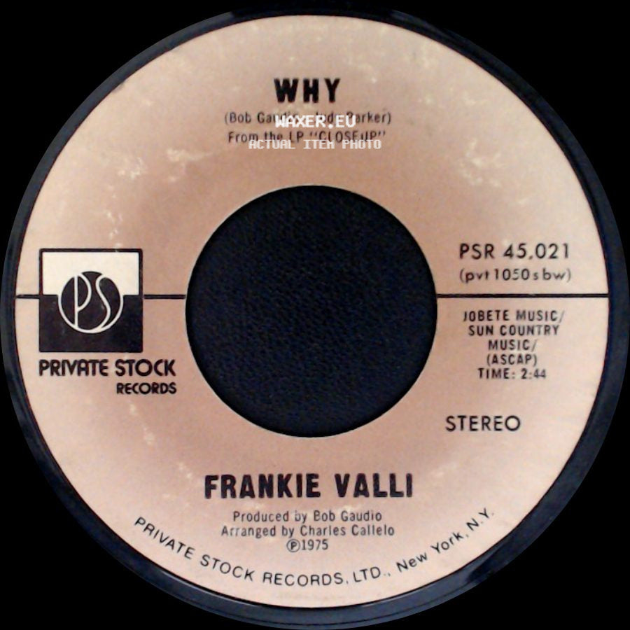 Frankie Valli - Why / Swearin' To God side A