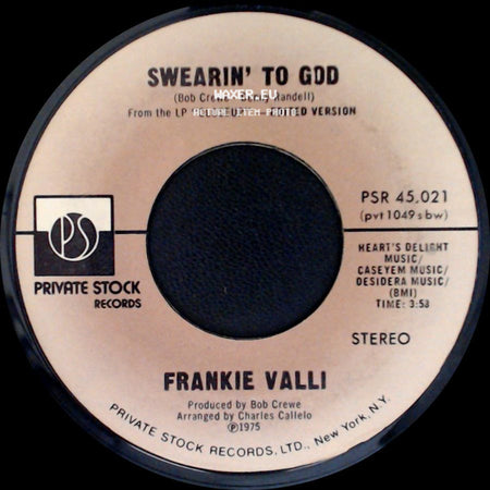 Frankie Valli - Why / Swearin' To God side B