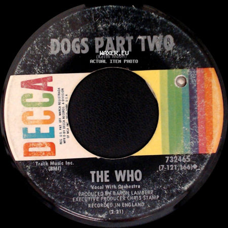 The Who - Dogs Part Two / Pinball Wizard side A