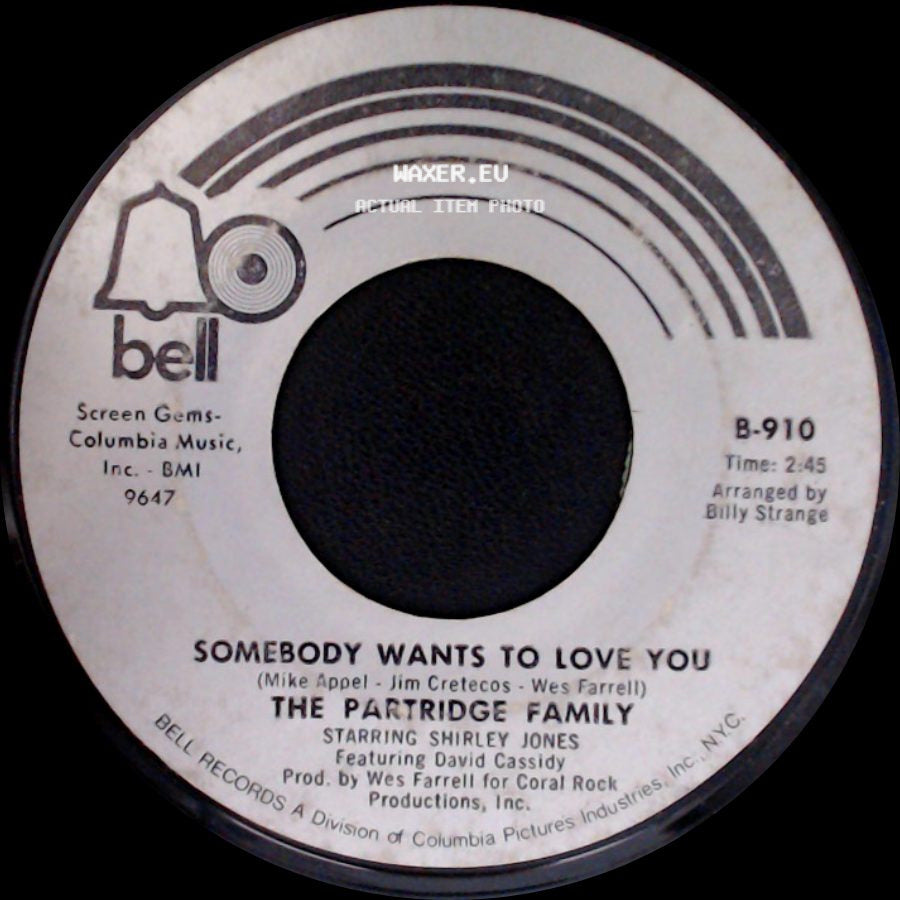The Partridge Family - Somebody Wants To Love You / I Think I Love You side A